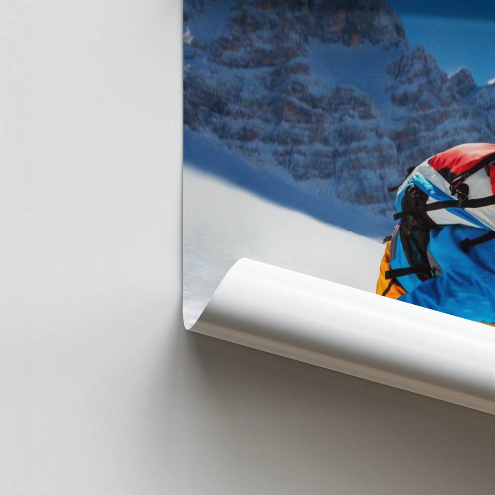 Poster Snowboard-ontsnapping