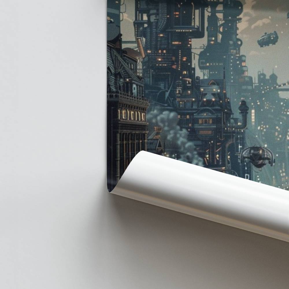 Poster Mechanische stad