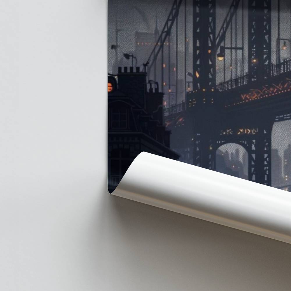 Schemering brug poster