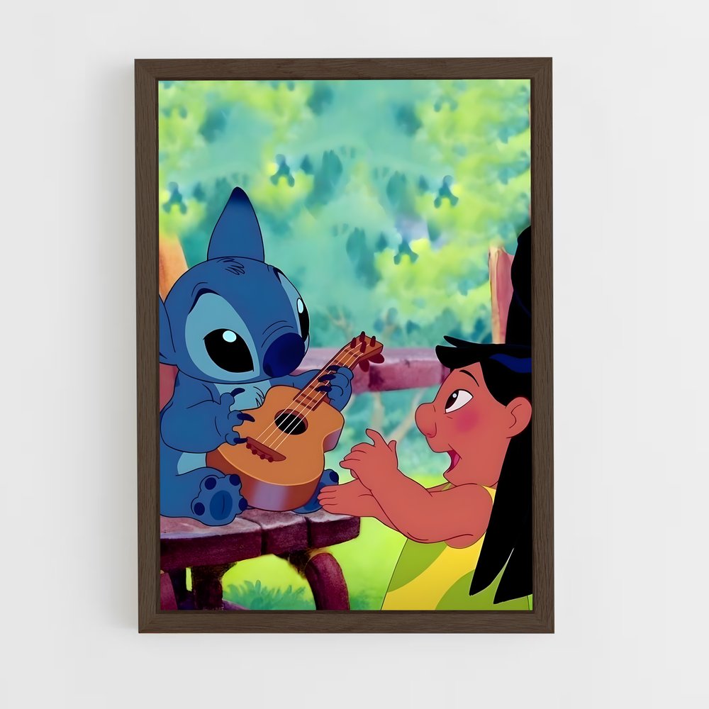 stitch-13 cadre Bois foncé