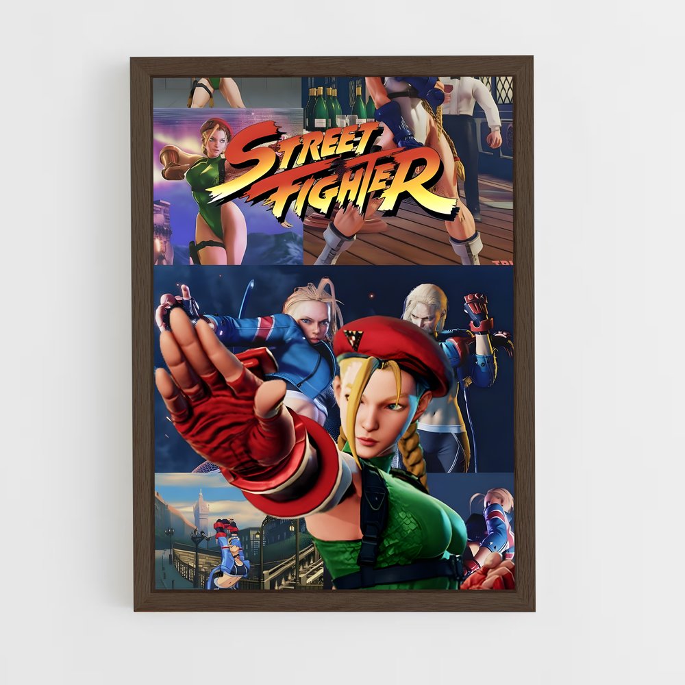 street-fighter-13 cadre Bois foncé