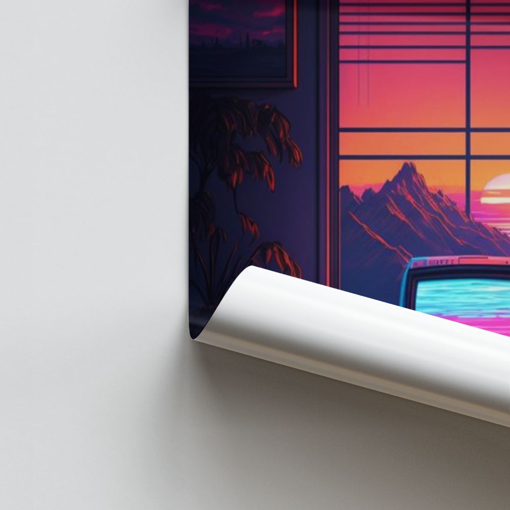 Poster Synthwave-computer