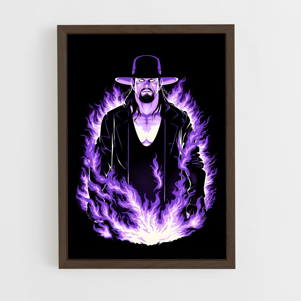 the-undertaker-8 cadre Bois foncé