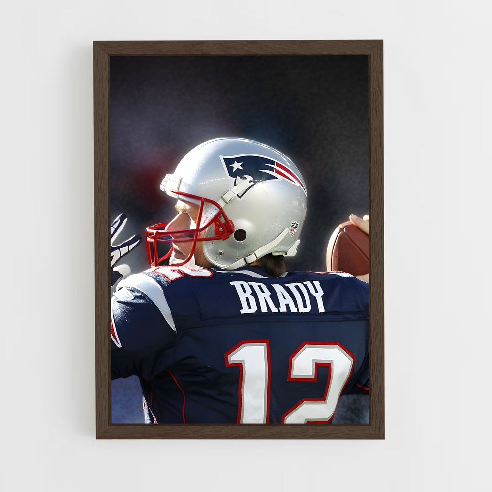 tom-brady-2 cadre Bois foncé