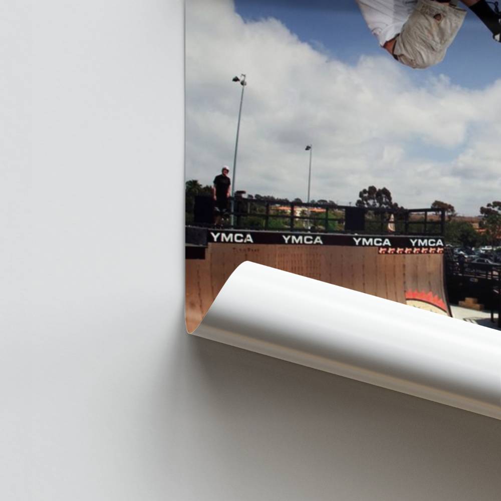 Poster Skateboard Groene Acrobatiek
