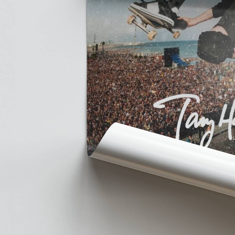 Iconische skateboarderposter