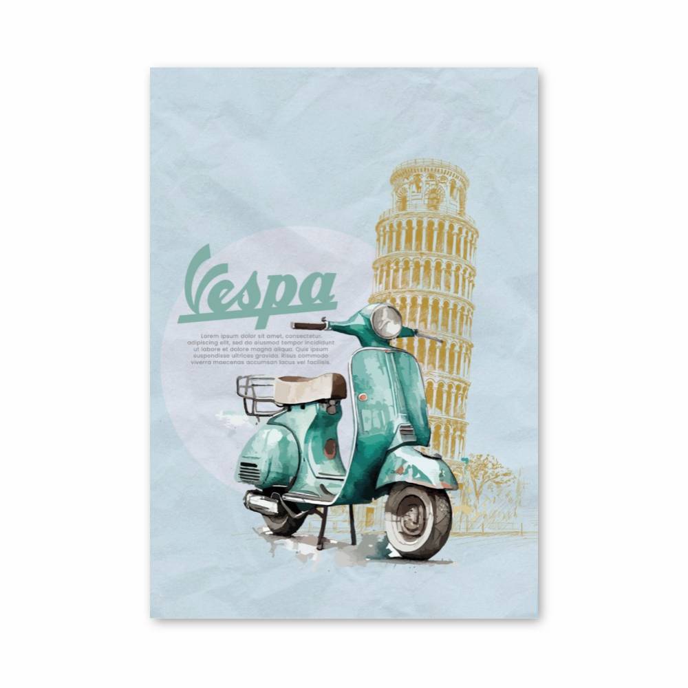 Poster Vespa Toscane