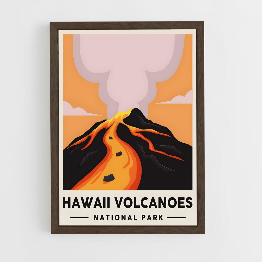 volcano-1 cadre Bois foncé