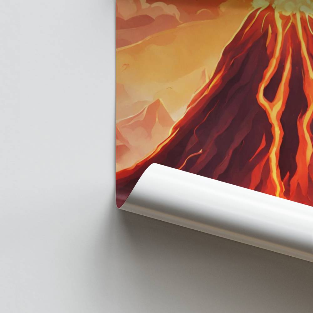 Poster Flambée Volcanique
