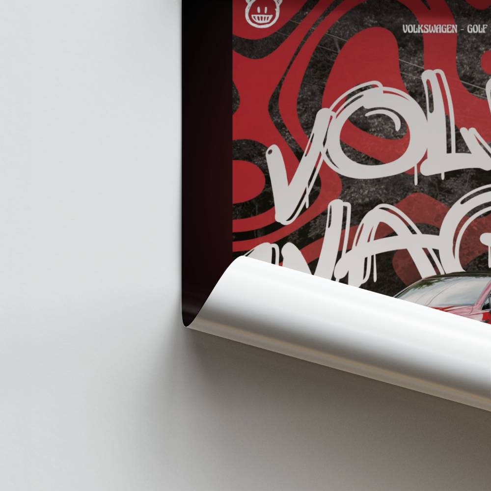 Poster Volkswagen Édition Rouge