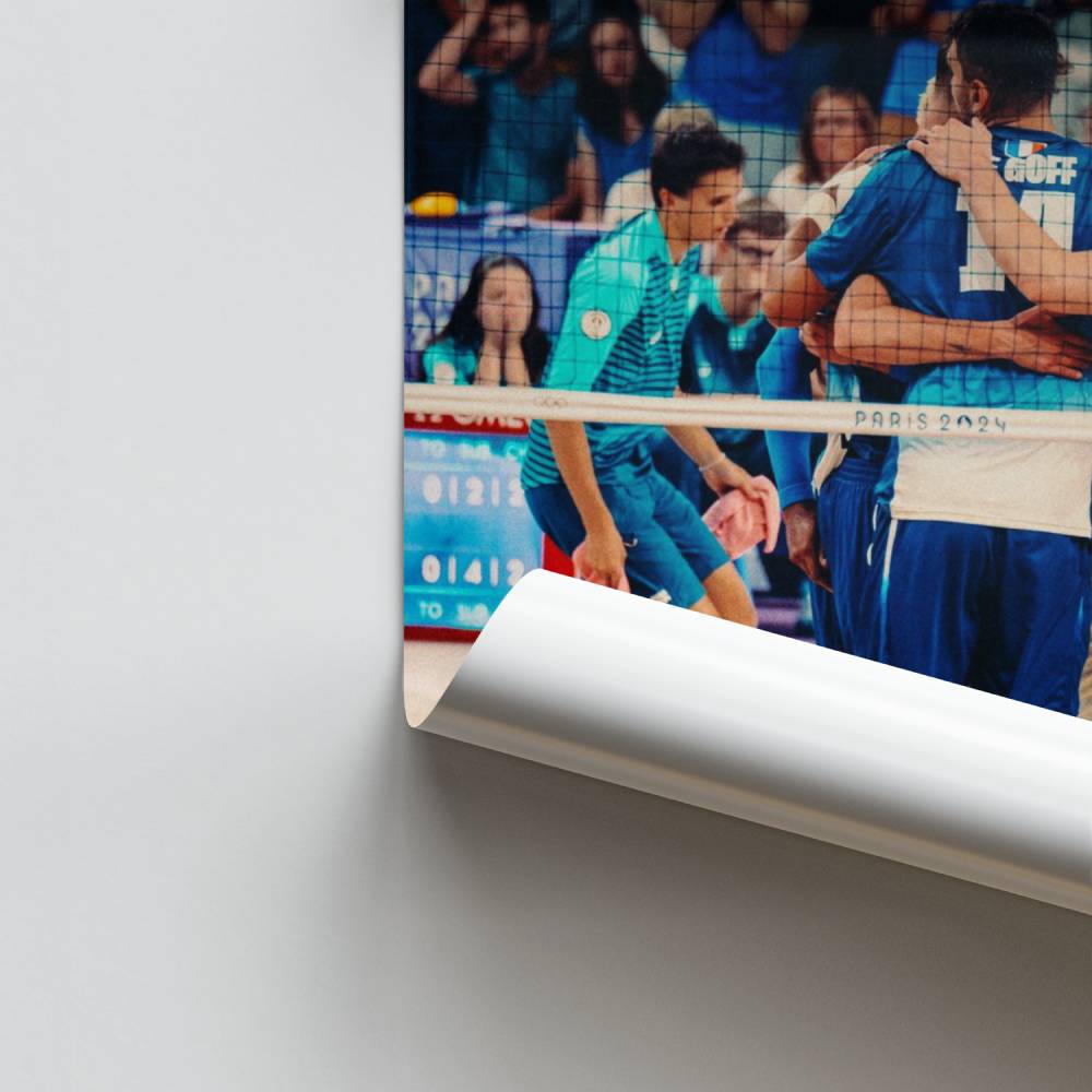 Overwinning volleybal team poster