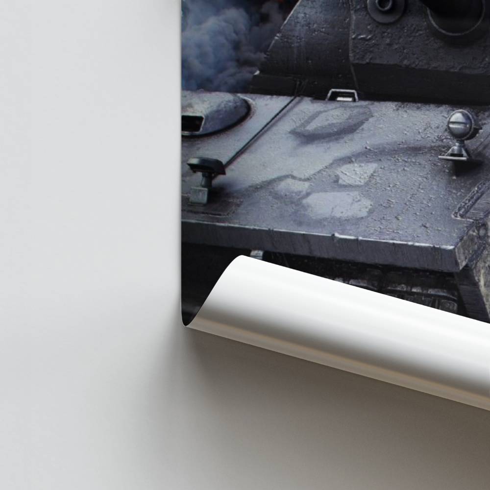 Poster Word of Tanks Fumée
