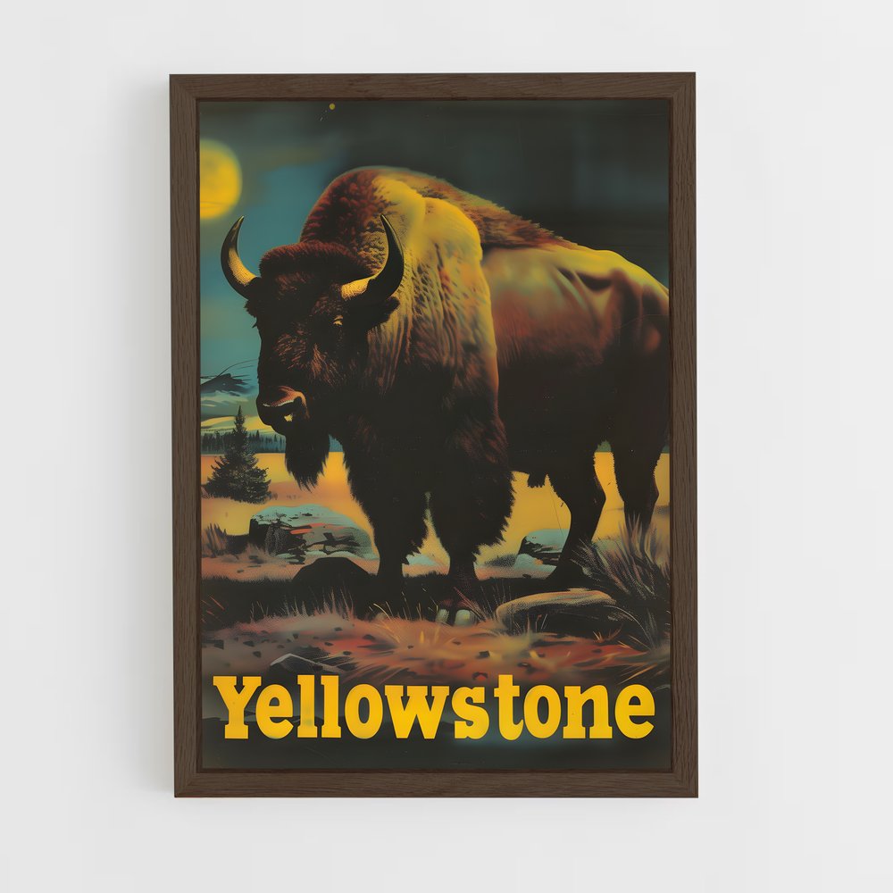 yellowstone-17 cadre Bois foncé