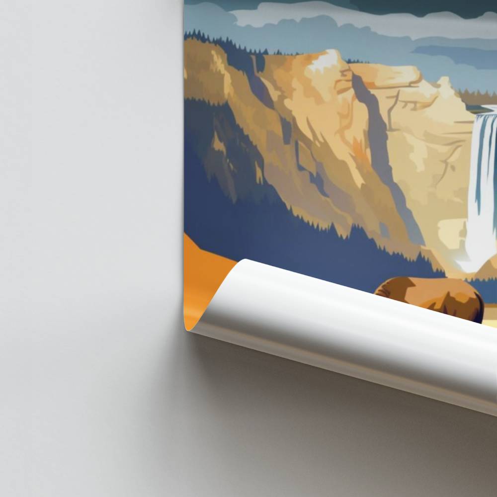 Poster Bison Cascade