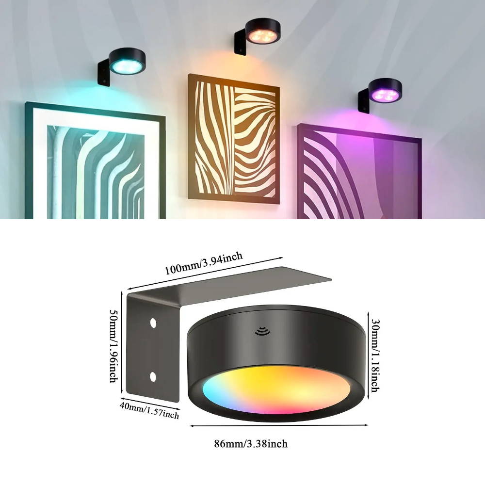 RGB wandlamp voor poster