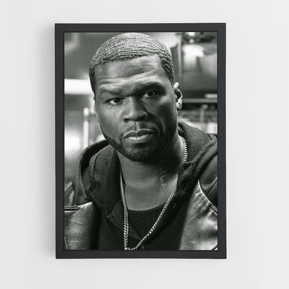 Poster 50cent zwart en wit