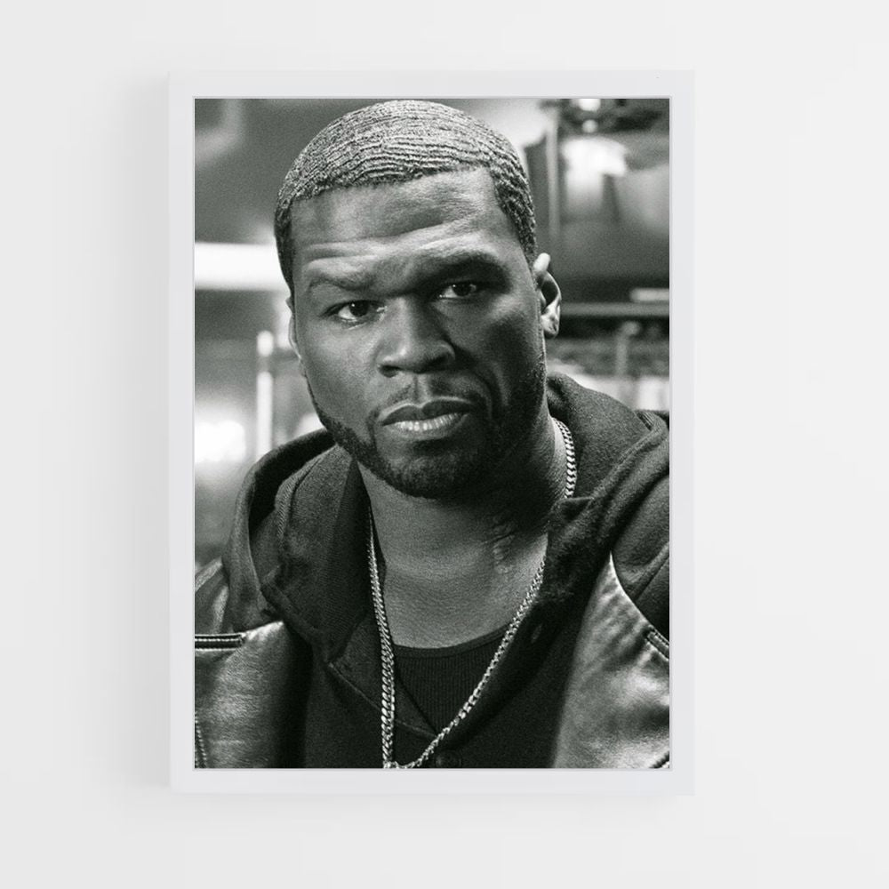 Poster 50cent zwart en wit