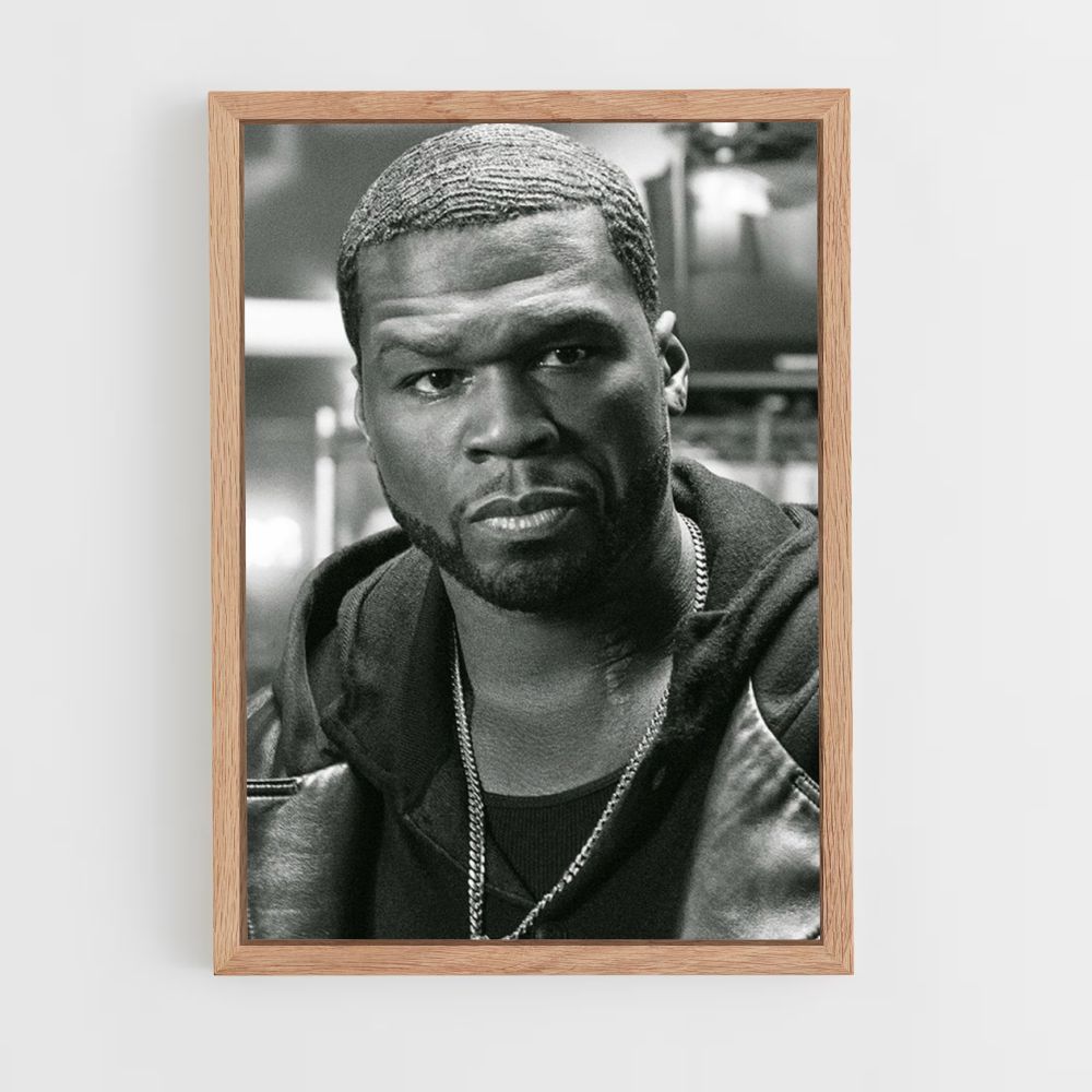 Poster 50cent zwart en wit