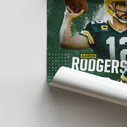 Poster Aaron Rodgers schiet