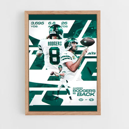 aaron-rodgers-8 cadre Bois clair