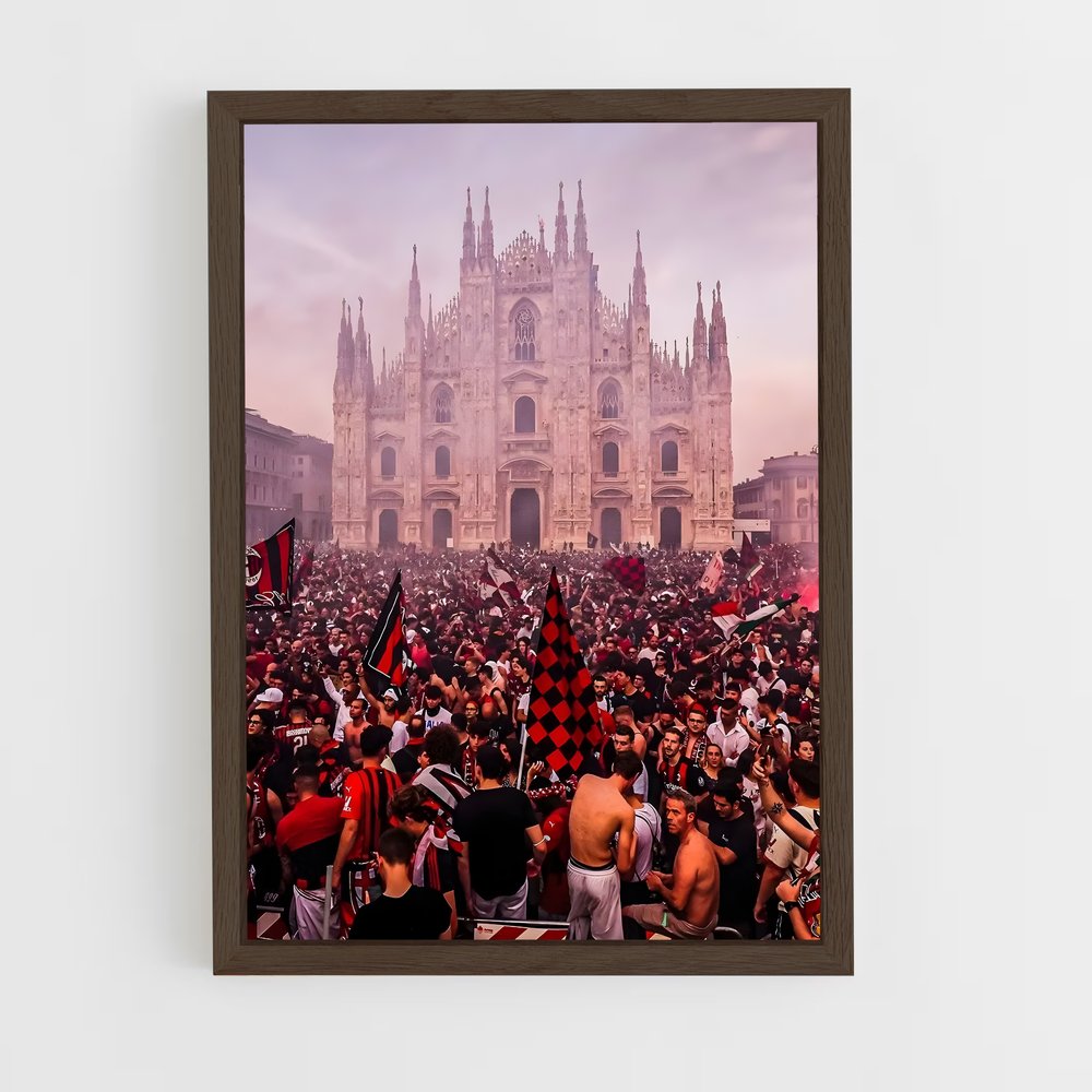ac-milan-3 cadre Bois foncé