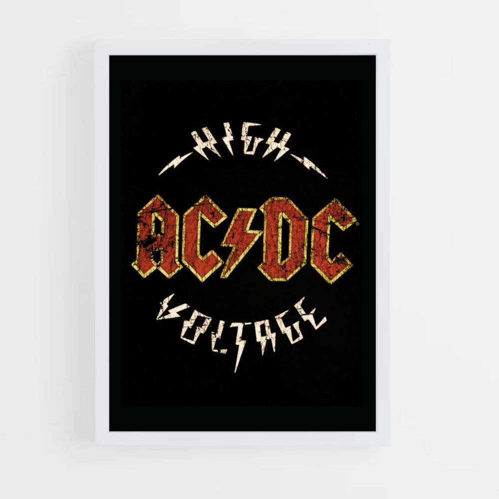 Affiche ACDC-hoogspanning