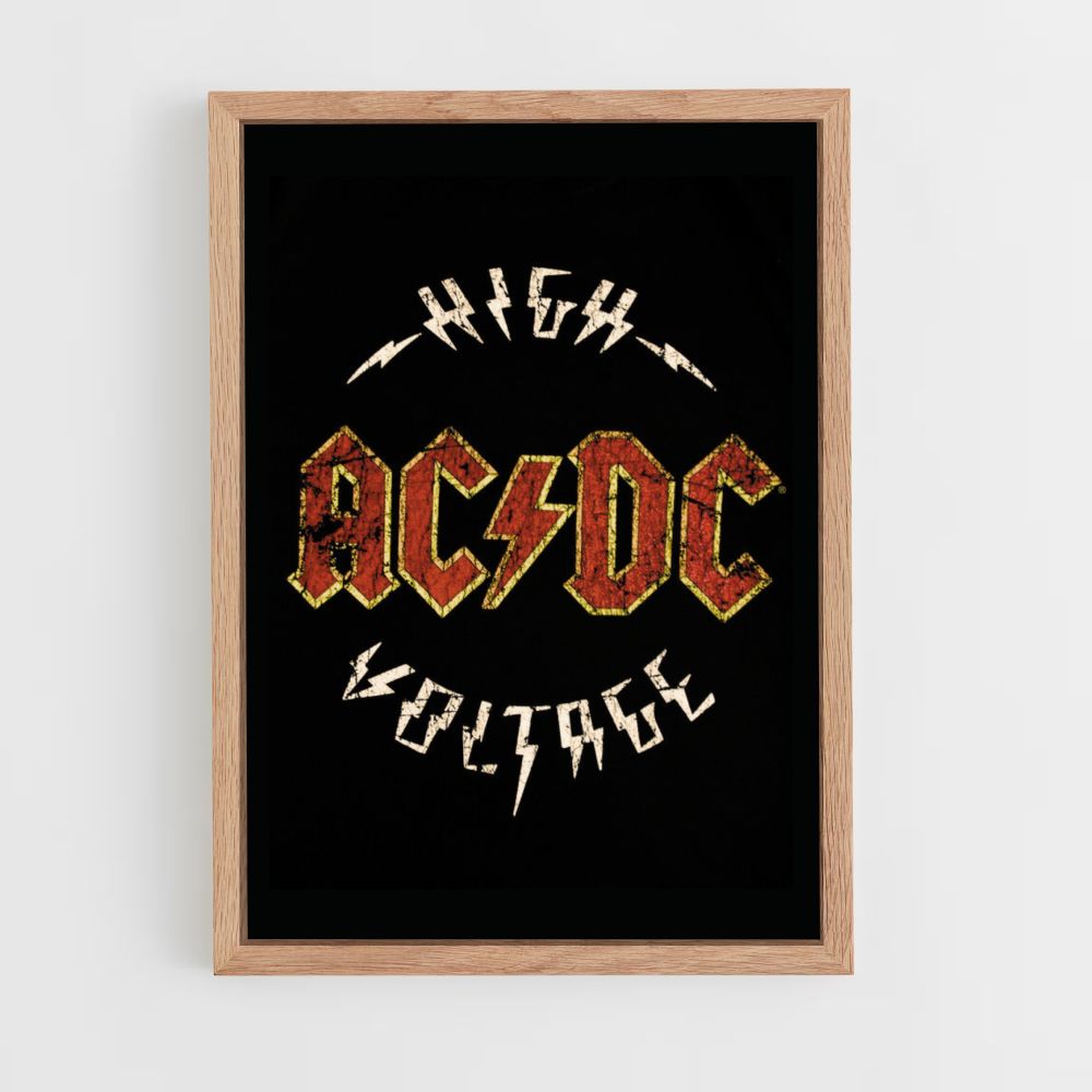 Affiche ACDC-hoogspanning