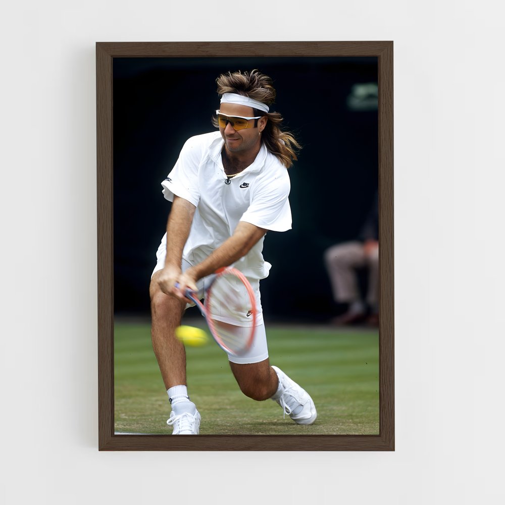 andre-agassi-1 cadre Bois foncé