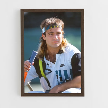 andre-agassi-5 cadre Bois foncé