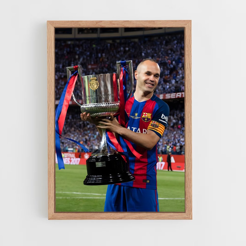andres-iniesta-1 cadre Bois clair