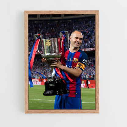 andres-iniesta-1 cadre Bois clair