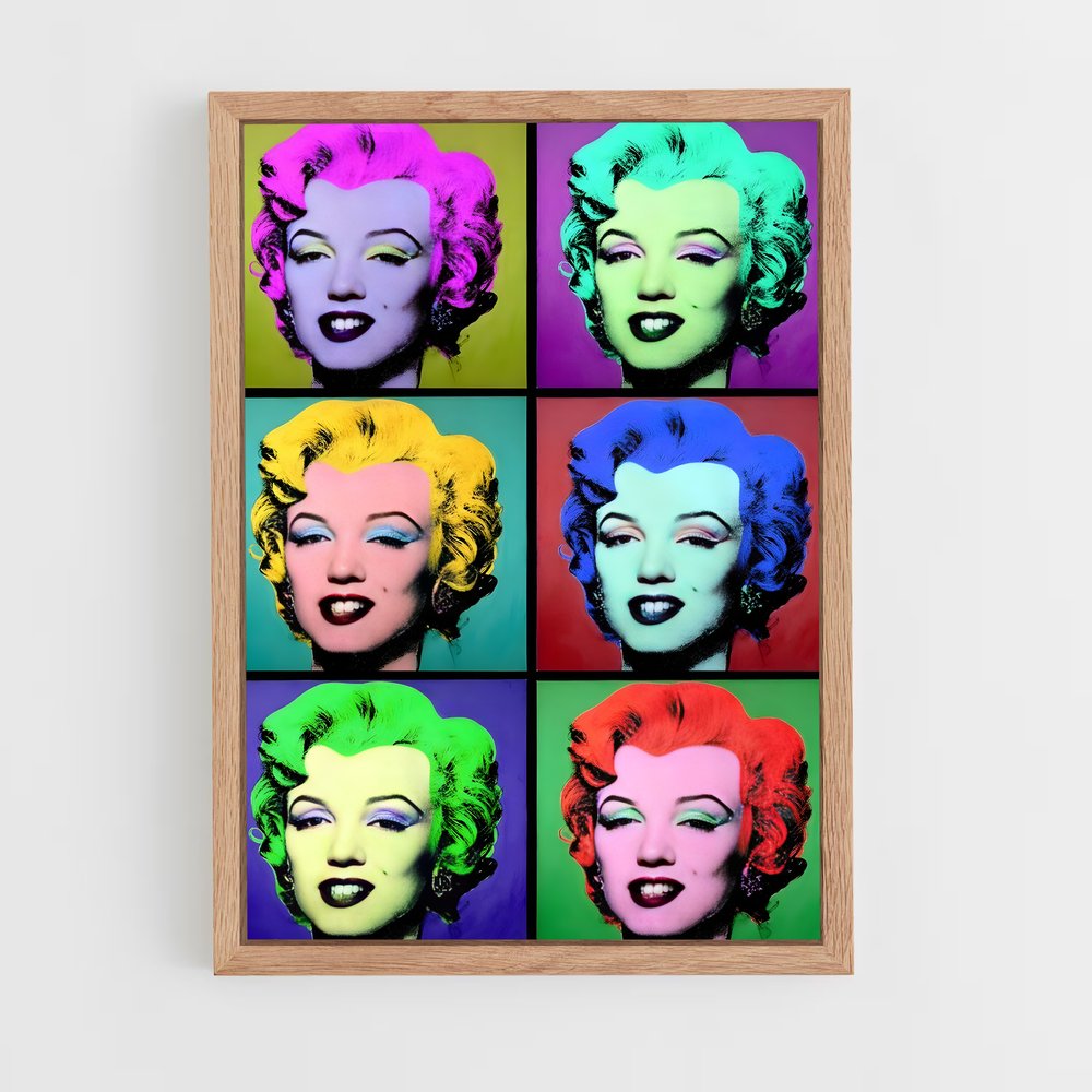 andy-warhol-2 cadre Bois clair