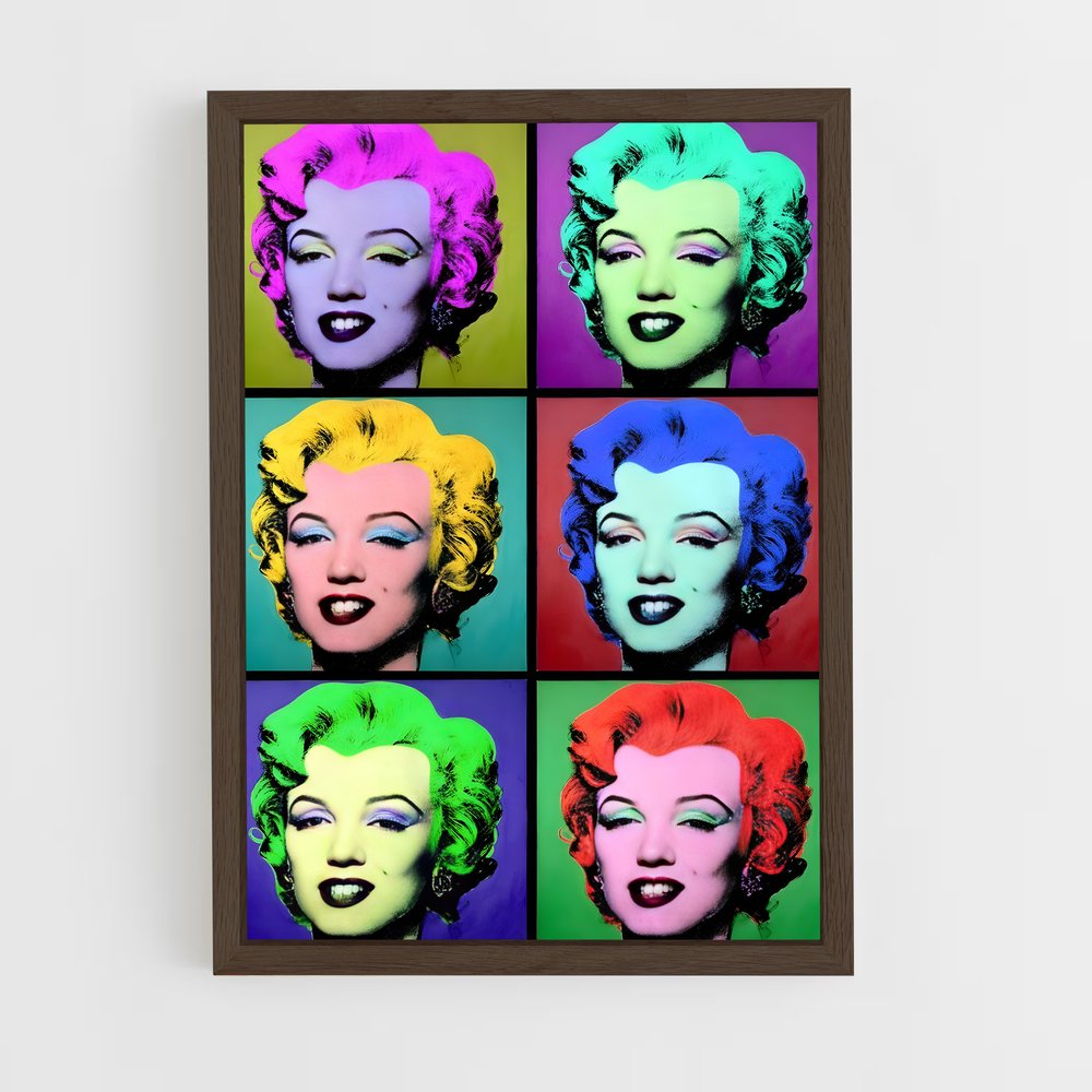 andy-warhol-2 cadre Bois foncé