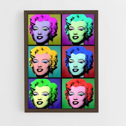 andy-warhol-2 cadre Bois foncé