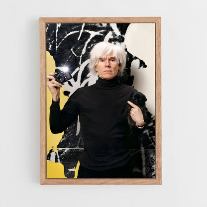 andy-warhol-3 cadre Bois clair
