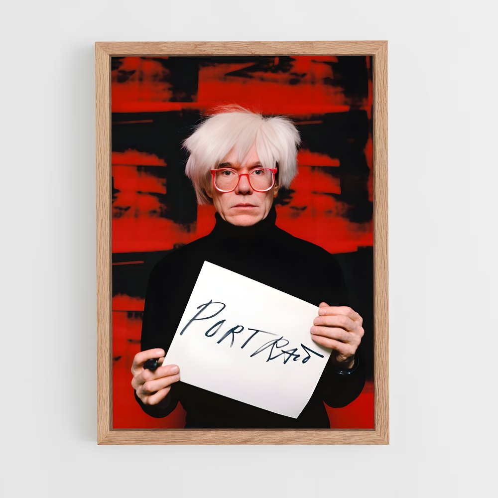 andy-warhol-5 cadre Bois clair