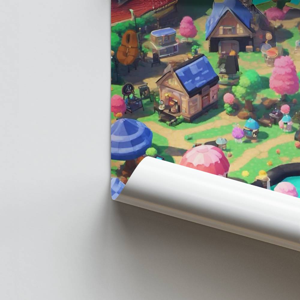 Poster Animal Crossing-dorp