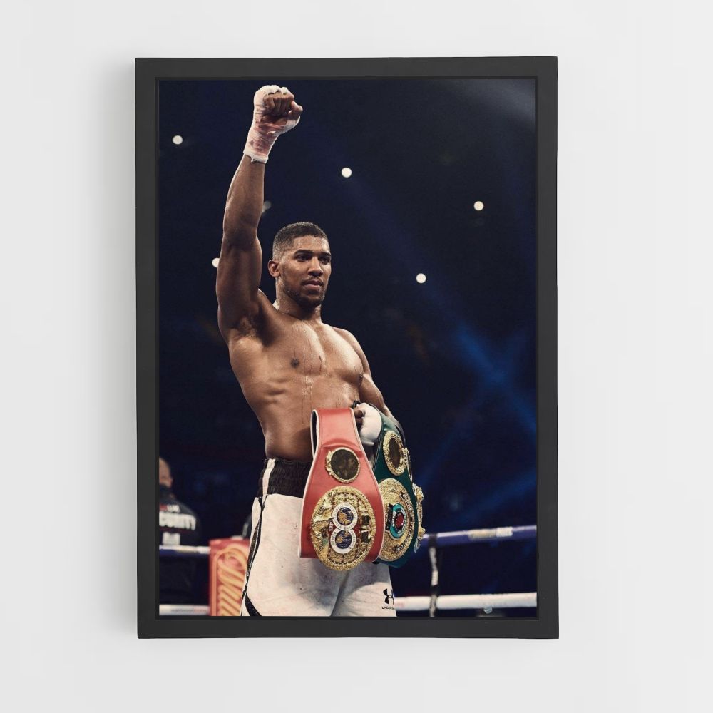 Affiche Anthony Joshua overwinning