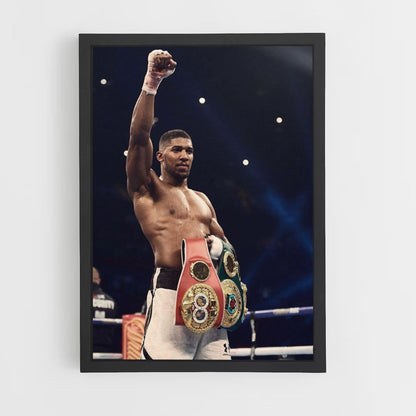 Affiche Anthony Joshua overwinning