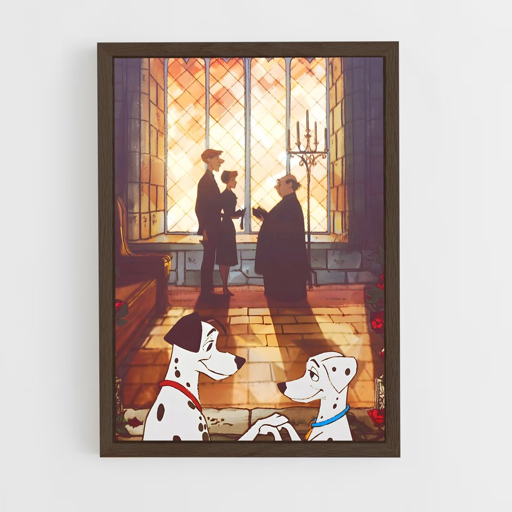 ap-101 dalmatians-8 cadre Bois foncé