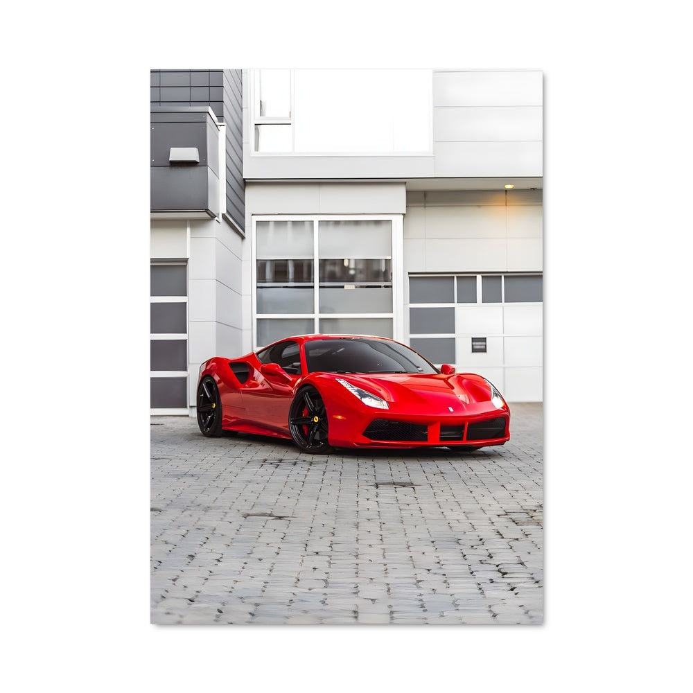 Poster Ferrari en ville