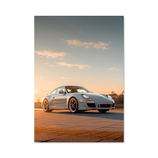 Poster Porsche au Crépuscule