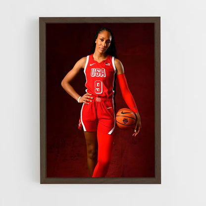 ap-a'ja wilson-4 cadre Bois foncé