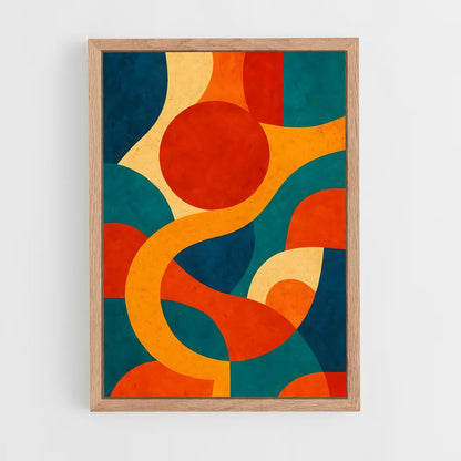 ap-abstract shapes-10 cadre Bois clair