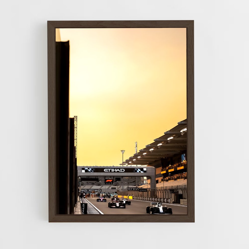 ap-abu dhabi grand prix-9 cadre Bois foncé