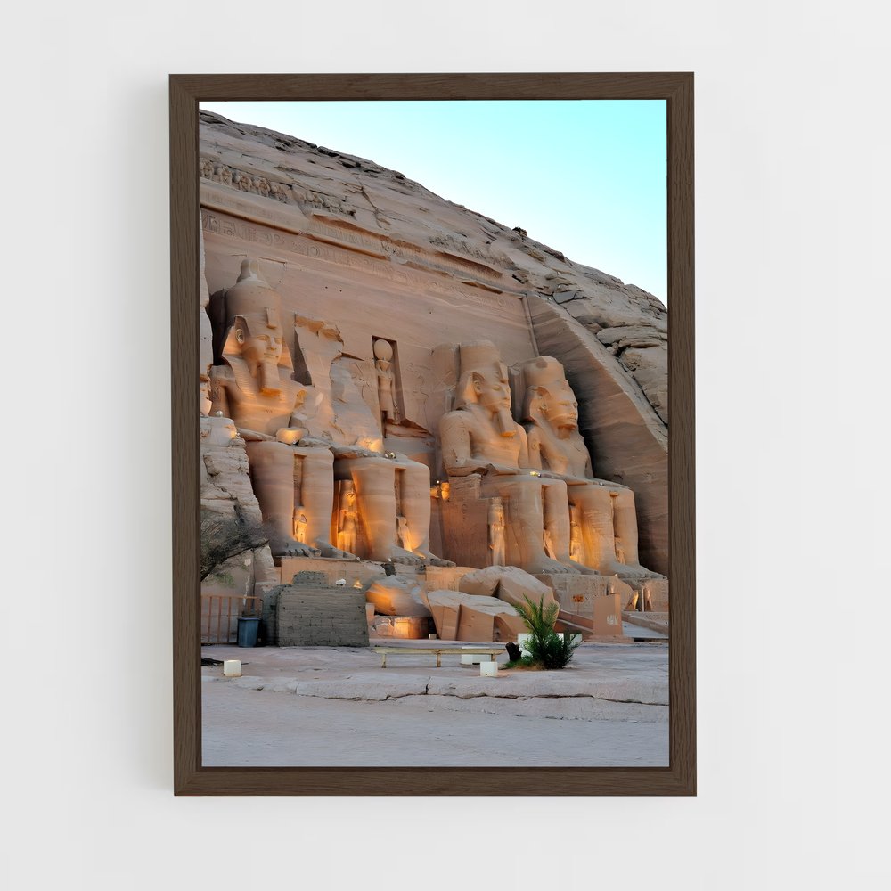ap-abu simbel temples-1 cadre Bois foncé