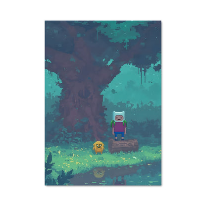 Poster Pixels en Forêt