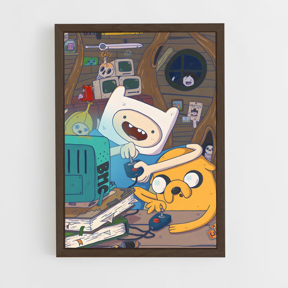 ap-adventure time-12 cadre Bois foncé