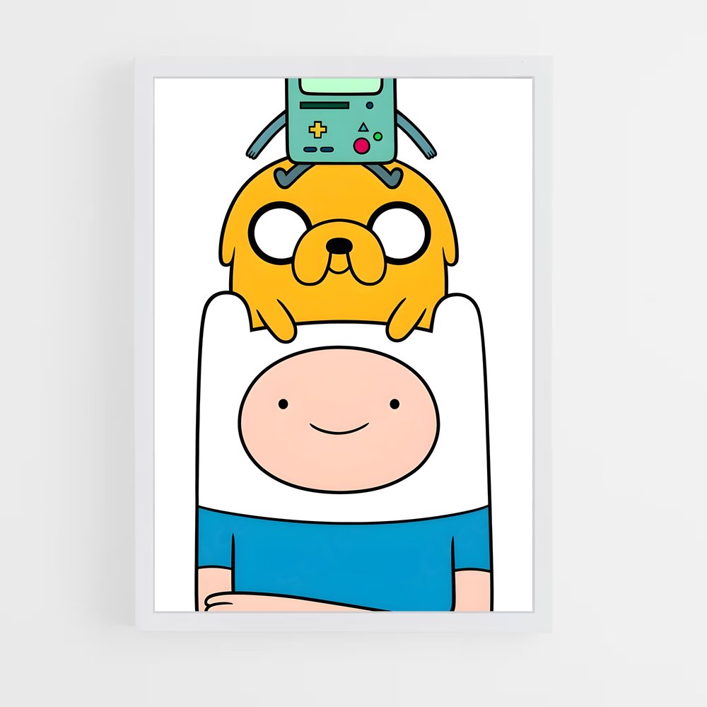 ap-adventure time-4 cadre Blanc