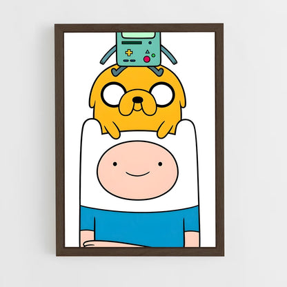ap-adventure time-4 cadre Bois foncé